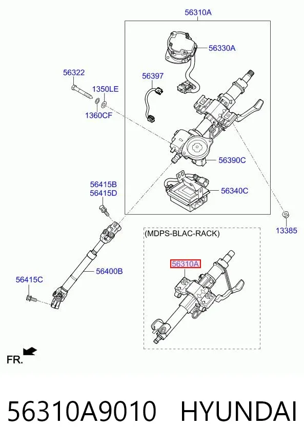 Рульова колонка 56310A9010 Hyundai/Kia