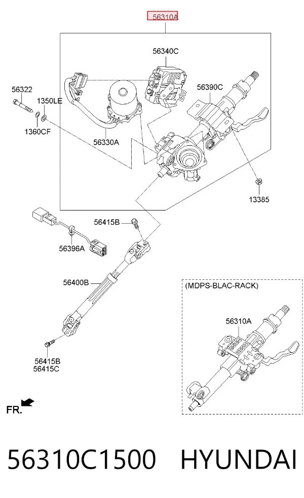Рульова колонка 56310C1500 Hyundai/Kia