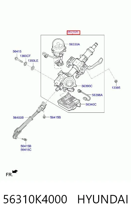 Рульова колонка 56310K4000 Hyundai/Kia