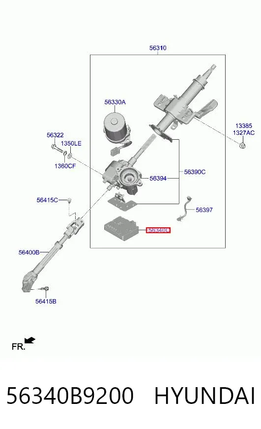 Рульова колонка 56340B9200 Hyundai/Kia