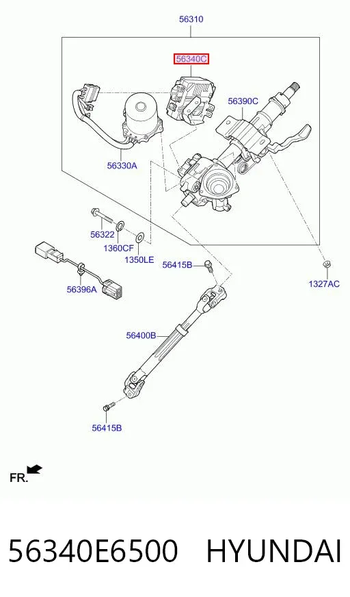 Електронний модуль рульової колонки 56340E6500 Hyundai/Kia