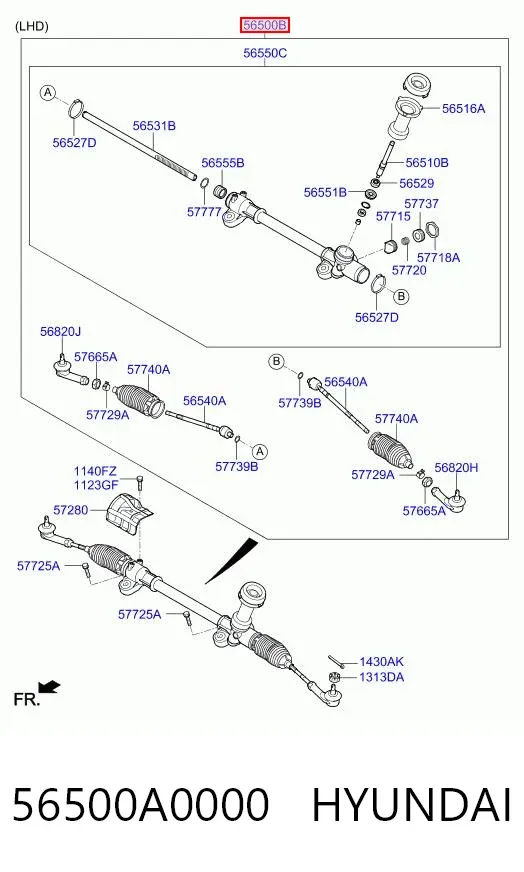 Рульова рейка Hyundai Creta 