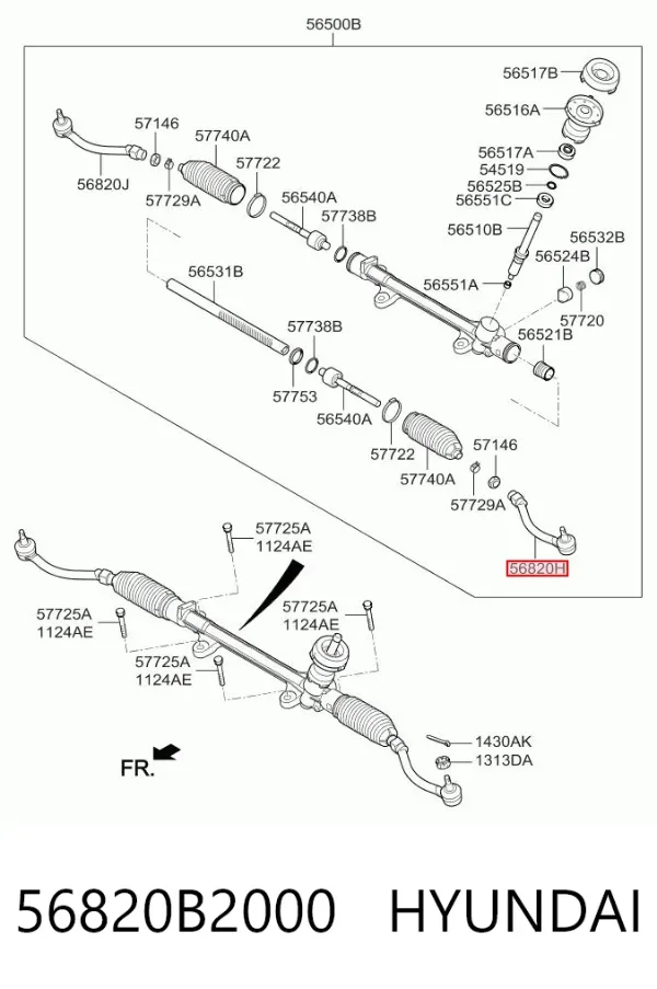 Рульовий наконечник 56820B2000 Hyundai/Kia