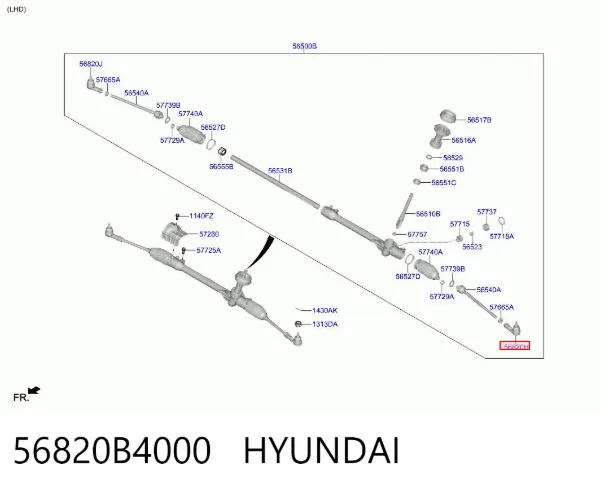 Рульовий наконечник 56820B4000 Hyundai/Kia