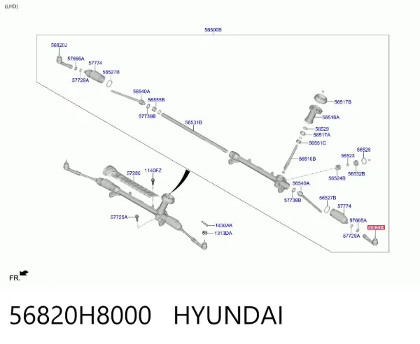 Рульовий наконечник 56820H8000 Hyundai/Kia
