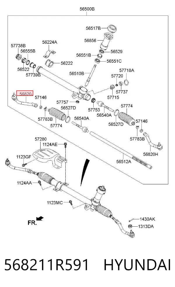 Рульовий наконечник 568211R591 Hyundai/Kia