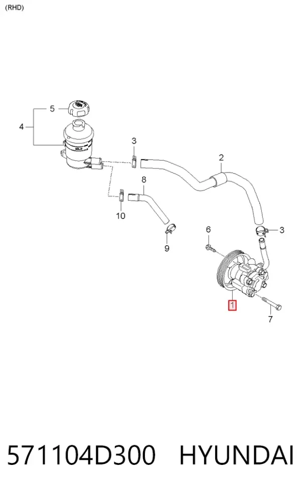 Насос ГУР 571104D300 Hyundai/Kia