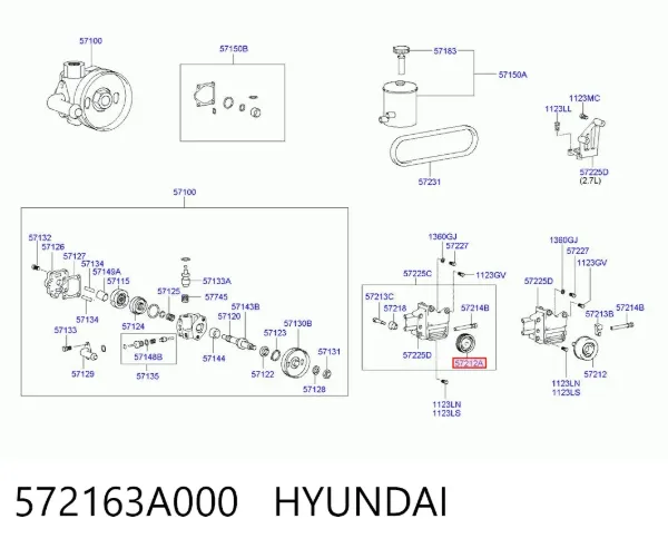 Натяжний ролик Hyundai Trajet FO