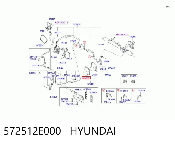  572512E000 Hyundai/Kia