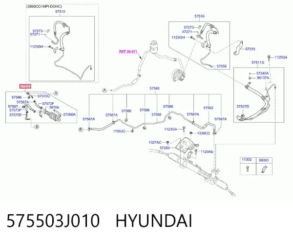  575503J010 Hyundai/Kia