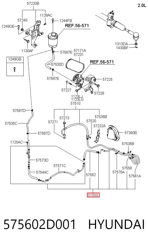 575602D001 Hyundai/Kia
