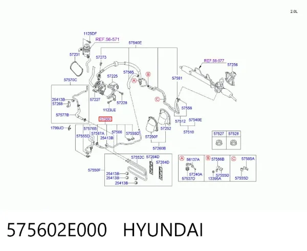  575602E000 Hyundai/Kia