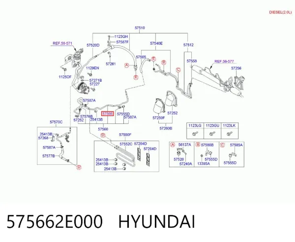  575662E000 Hyundai/Kia
