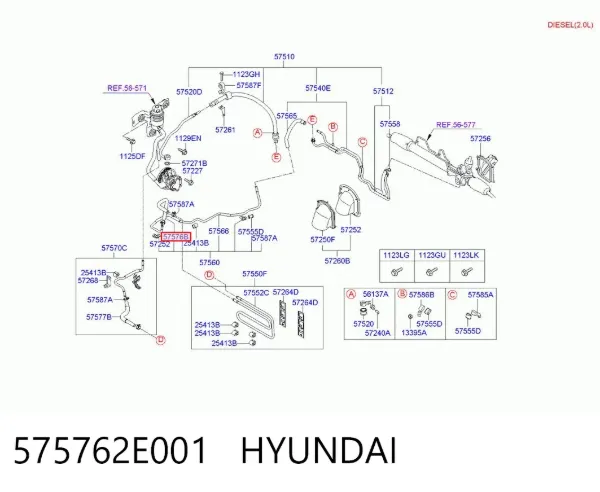  575762E001 Hyundai/Kia