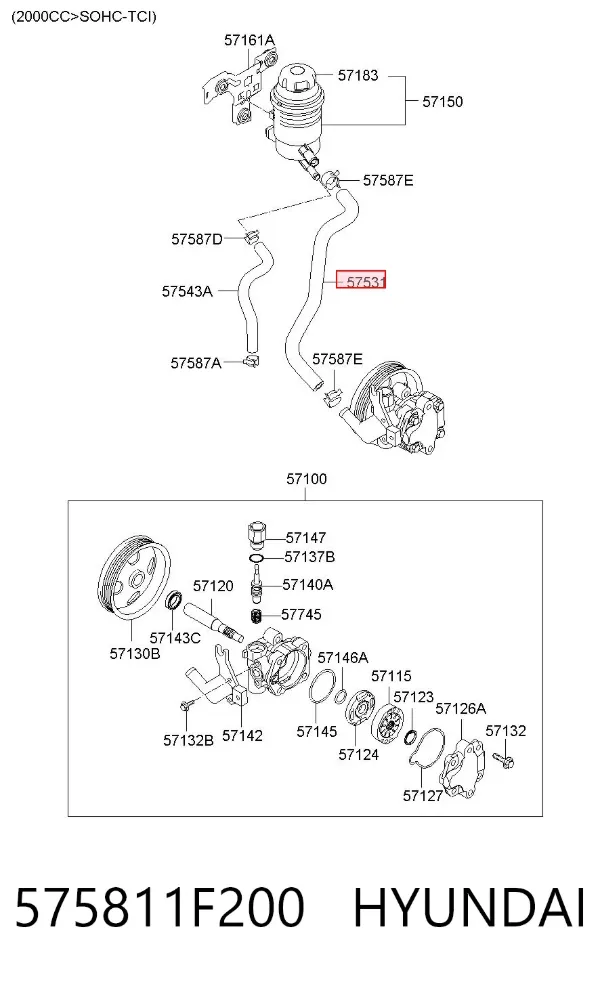  575811F200 Hyundai/Kia
