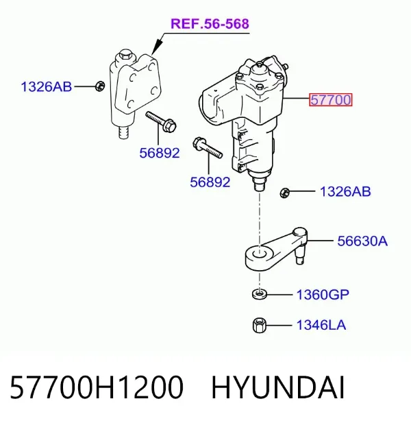 Рульовий редуктор Hyundai Terracan HP