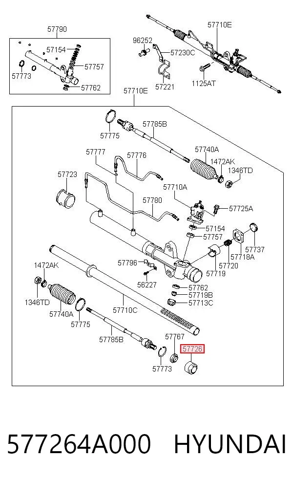  577264A000 Hyundai/Kia