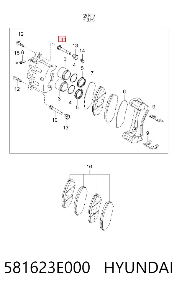  581623E000 Hyundai/Kia