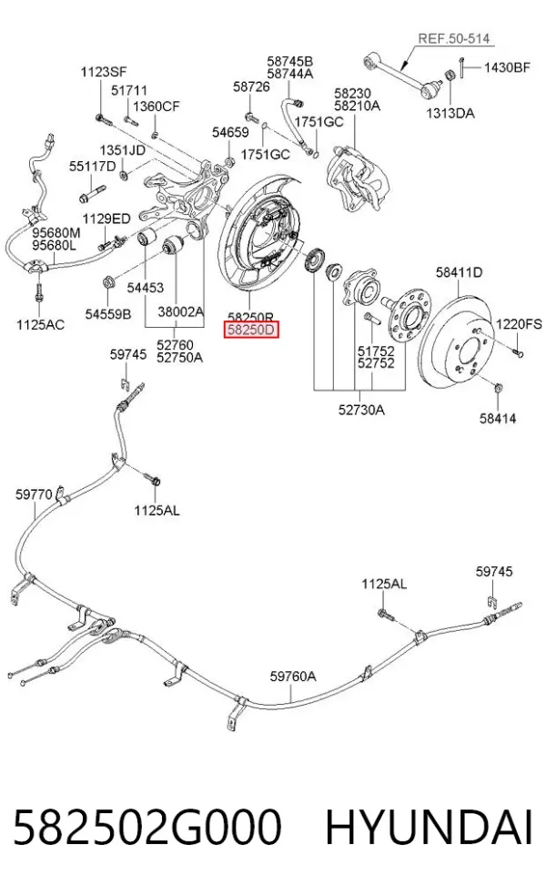  582502G000 Hyundai/Kia