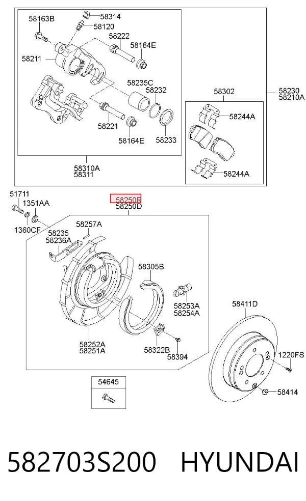  582703S200 Hyundai/Kia