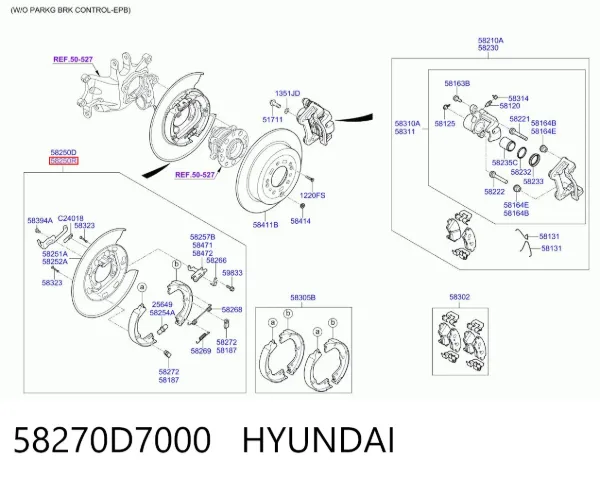  58270D7000 Hyundai/Kia