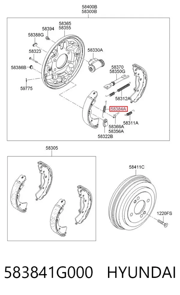  583841G000 Hyundai/Kia