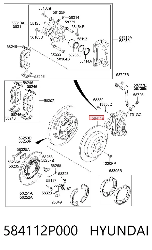 Гальмівні диски 584112P000 Hyundai/Kia