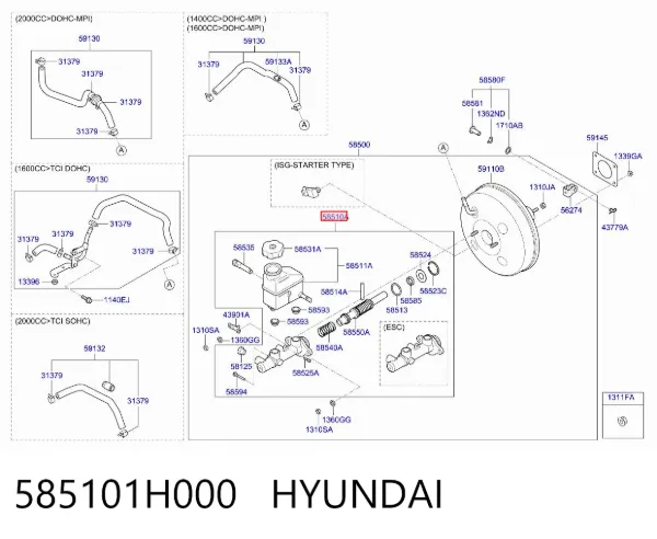 Головний гальмівний циліндр Hyundai I30 FD