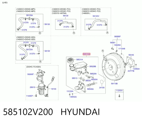 Головний гальмівний циліндр KIA Sportage IV
