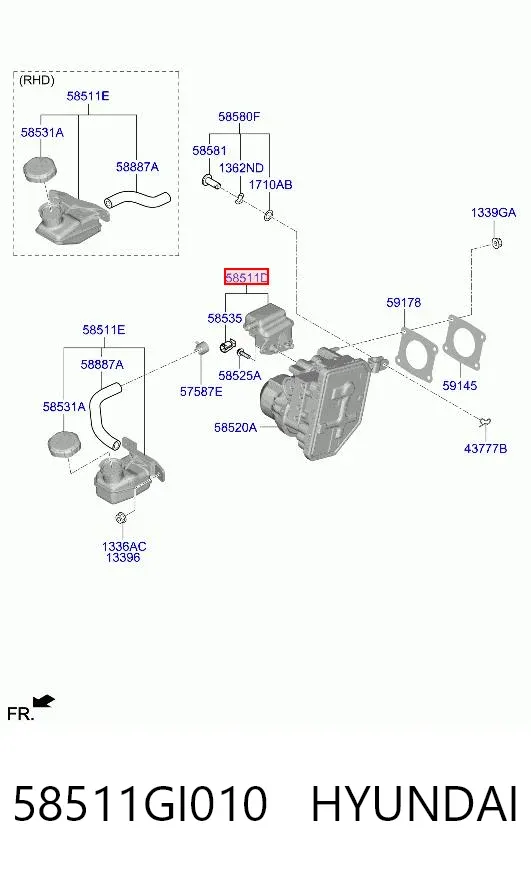 Бачок гальмівний 58511GI010 Hyundai/Kia