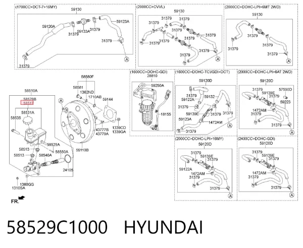 Бачок гальмівний 58529C1000 Hyundai/Kia