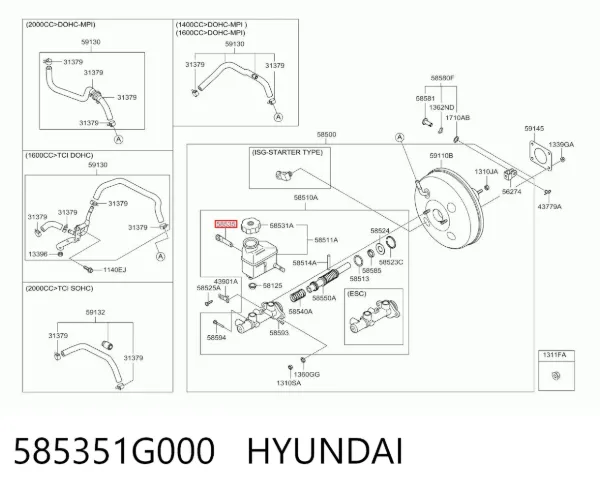  585351G000 Hyundai/Kia