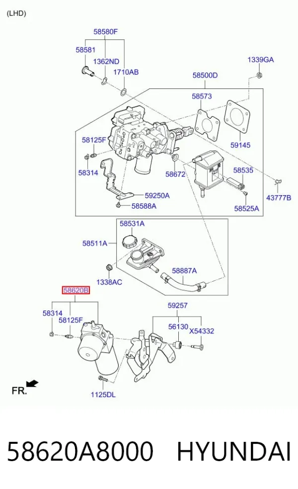 Блок АБС 58620A8000 Hyundai/Kia