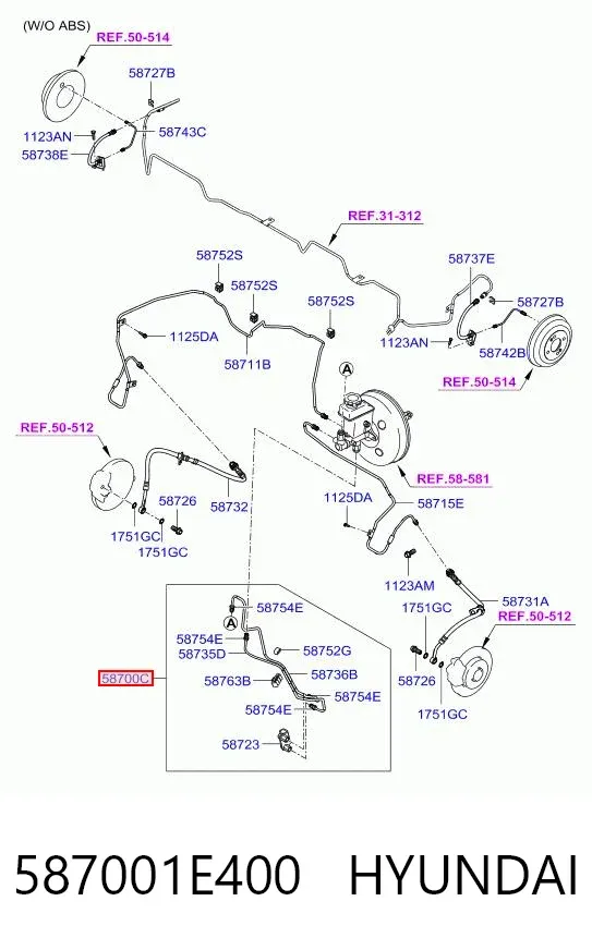 587001E400 Hyundai/Kia