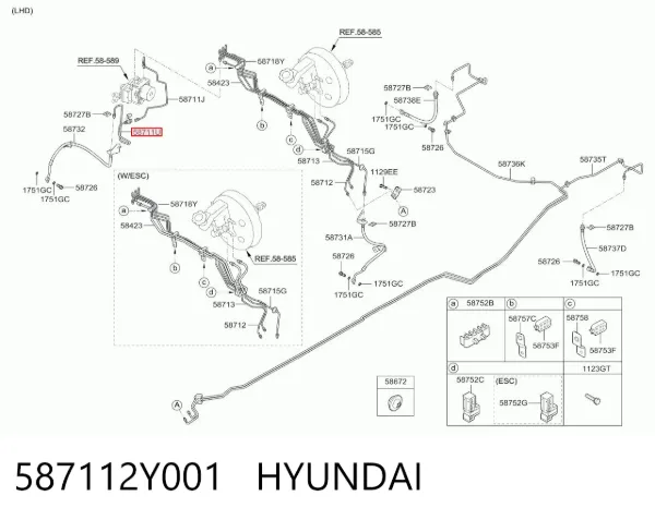  587112Y001 Hyundai/Kia