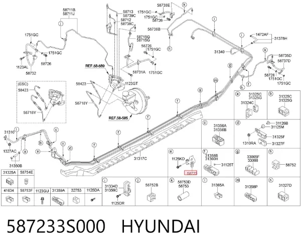  587233S000 Hyundai/Kia