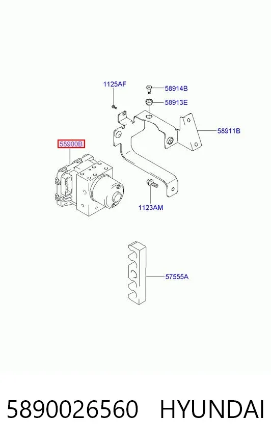 Блок АБС 5890026560 Hyundai/Kia