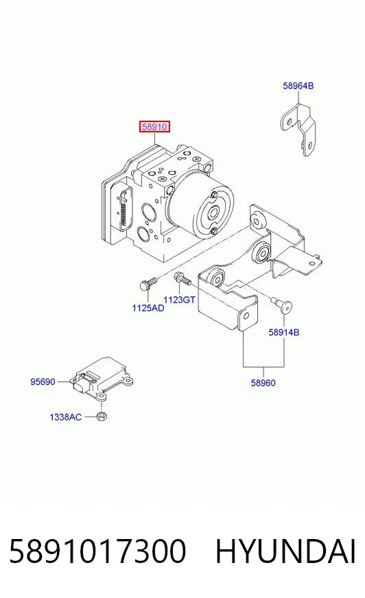 Блок АБС 5891017300 Hyundai/Kia