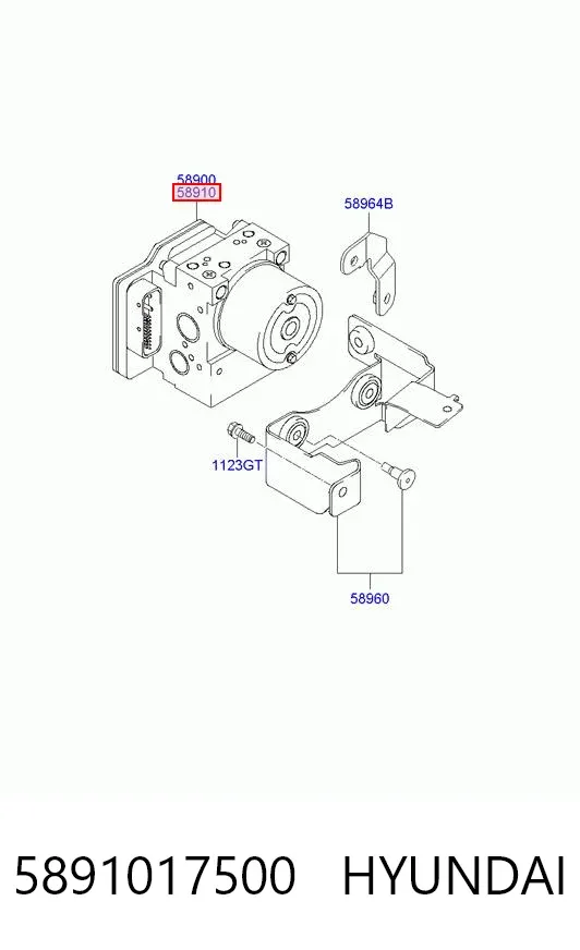 Блок АБС 5891017500 Hyundai/Kia