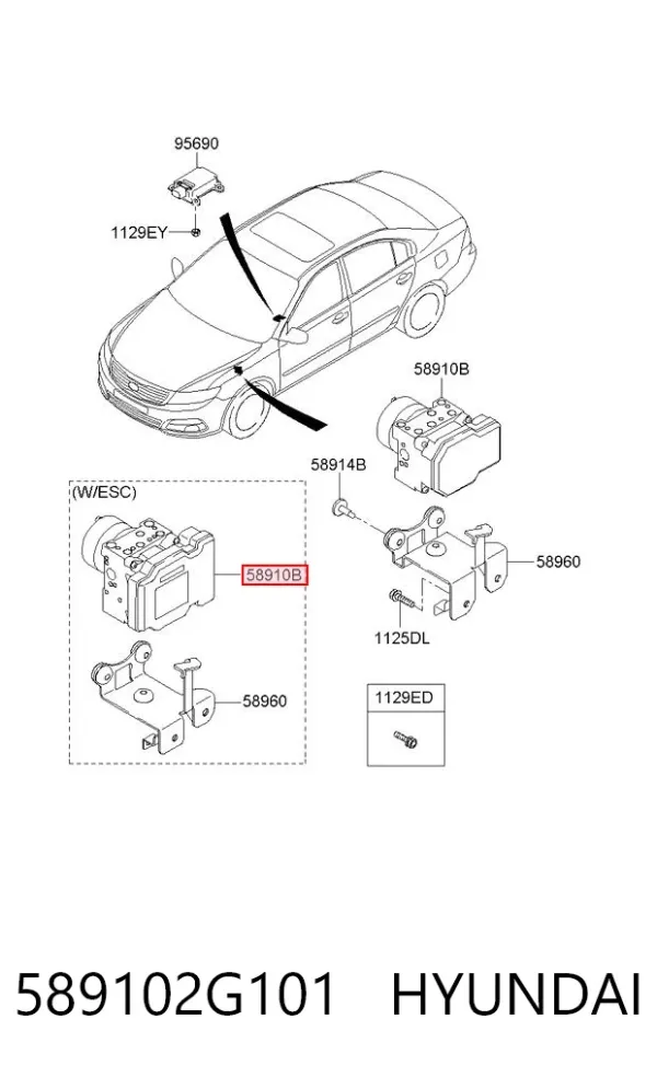 Блок АБС 589102G101 Hyundai/Kia