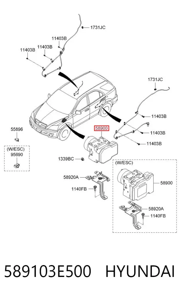 Блок АБС KIA Sorento I