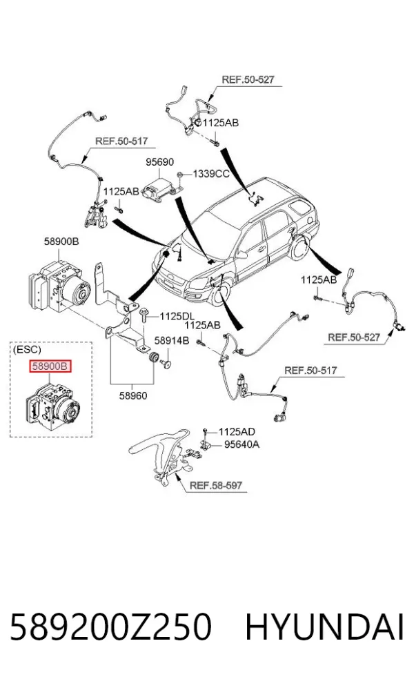 Блок АБС 589200Z250 Hyundai/Kia