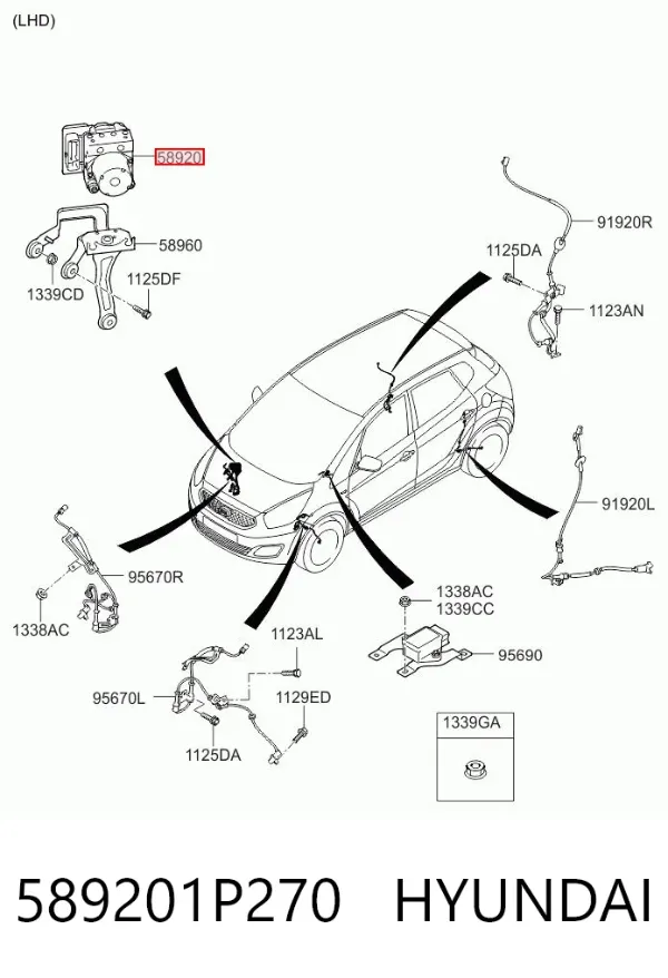 Блок АБС 589201P270 Hyundai/Kia