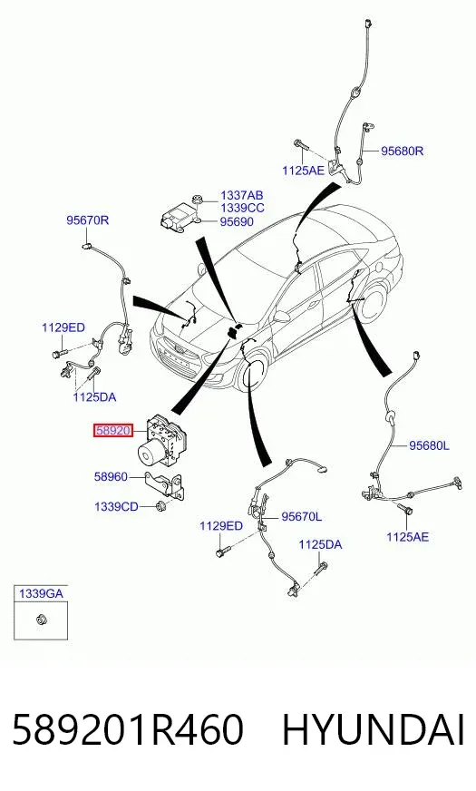 Блок АБС 589201R460 Hyundai/Kia
