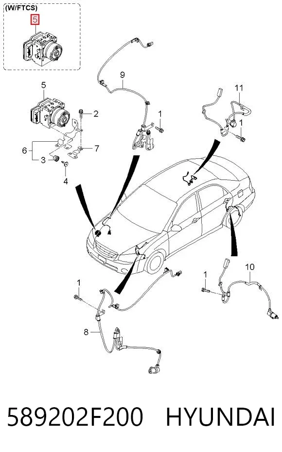 Блок АБС 589202F200 Hyundai/Kia