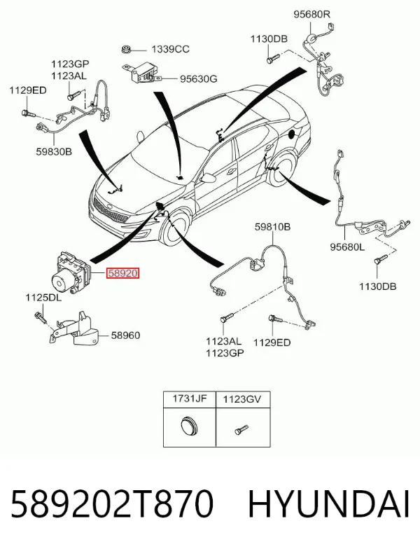 Блок АБС 589202T870 Hyundai/Kia