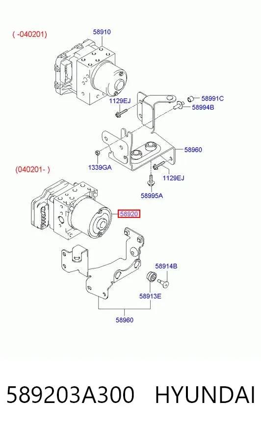 Блок АБС 589203A300 Hyundai/Kia