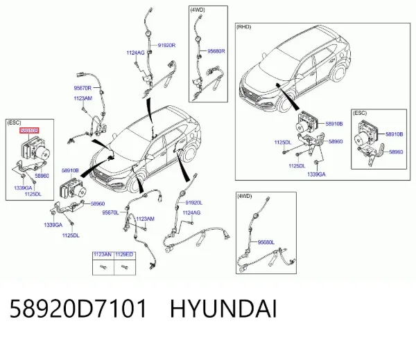 Блок АБС Hyundai Tucson III