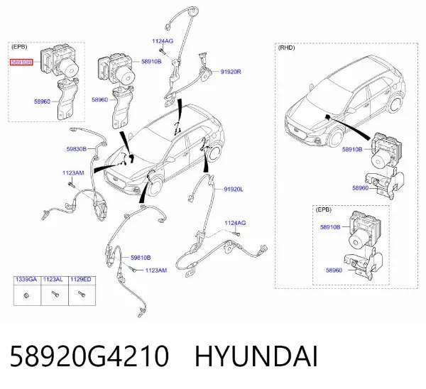 Блок АБС 58920G4210 Hyundai/Kia