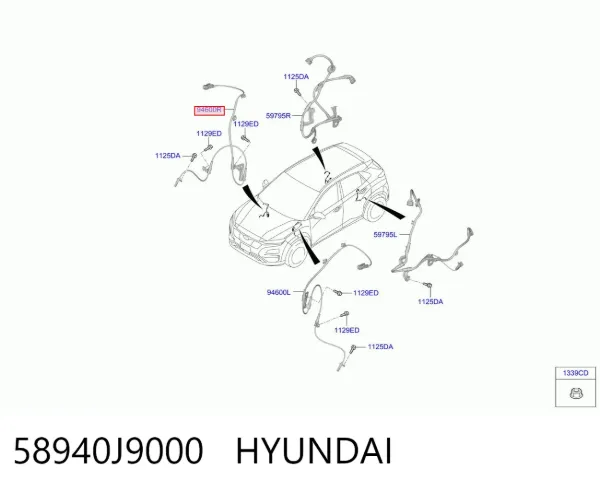 Датчик АБС (ABS) передній, правий 58940J9000 Hyundai/Kia